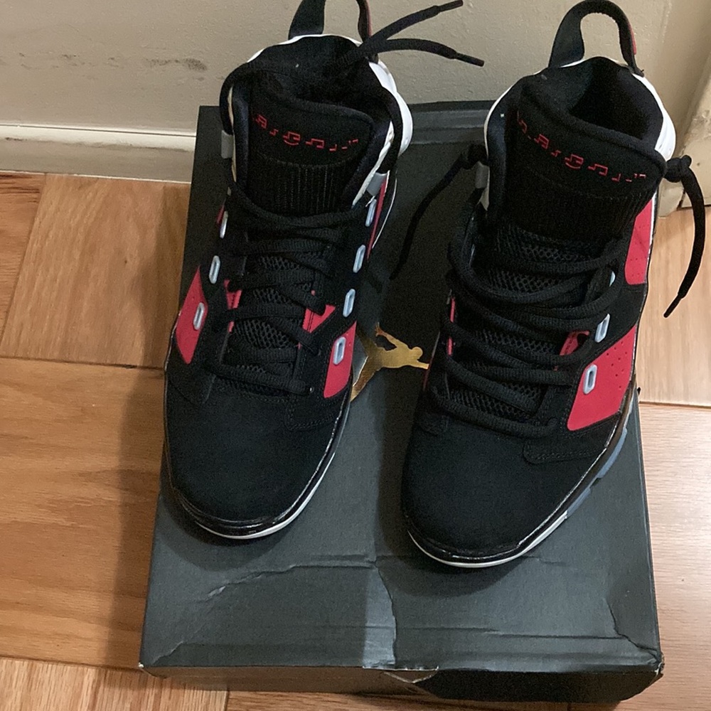 Air Jordan Black, Red And White Sneakers - Picture 3 of 11